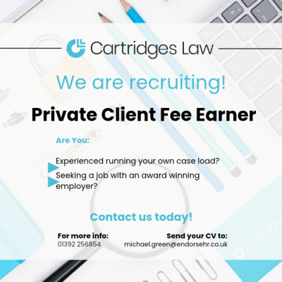 We’re Recruiting: Private Client Fee Earner (Exeter/Devon)
